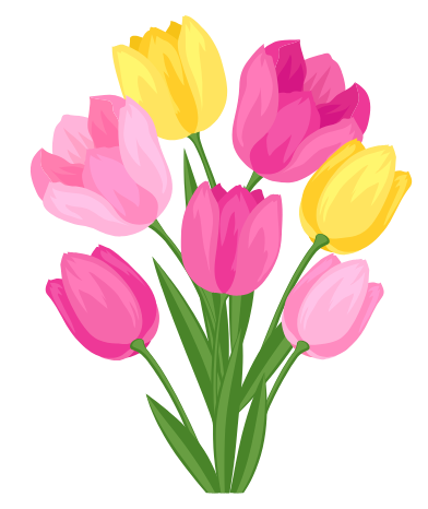 Tulipanes - Sticker - 1.5"