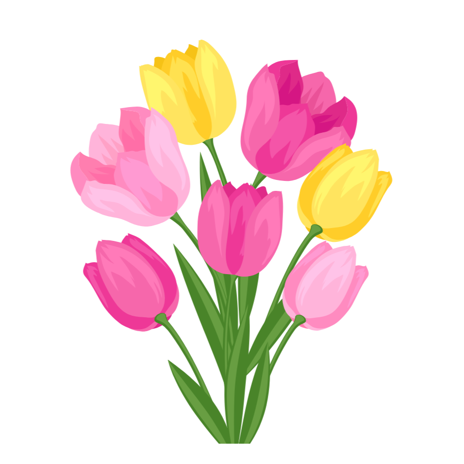 Tulipanes - Sticker - 3"