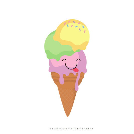 Ice Cream - Sticker - 1.5"